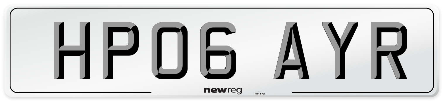 HP06 AYR Number Plate from New Reg